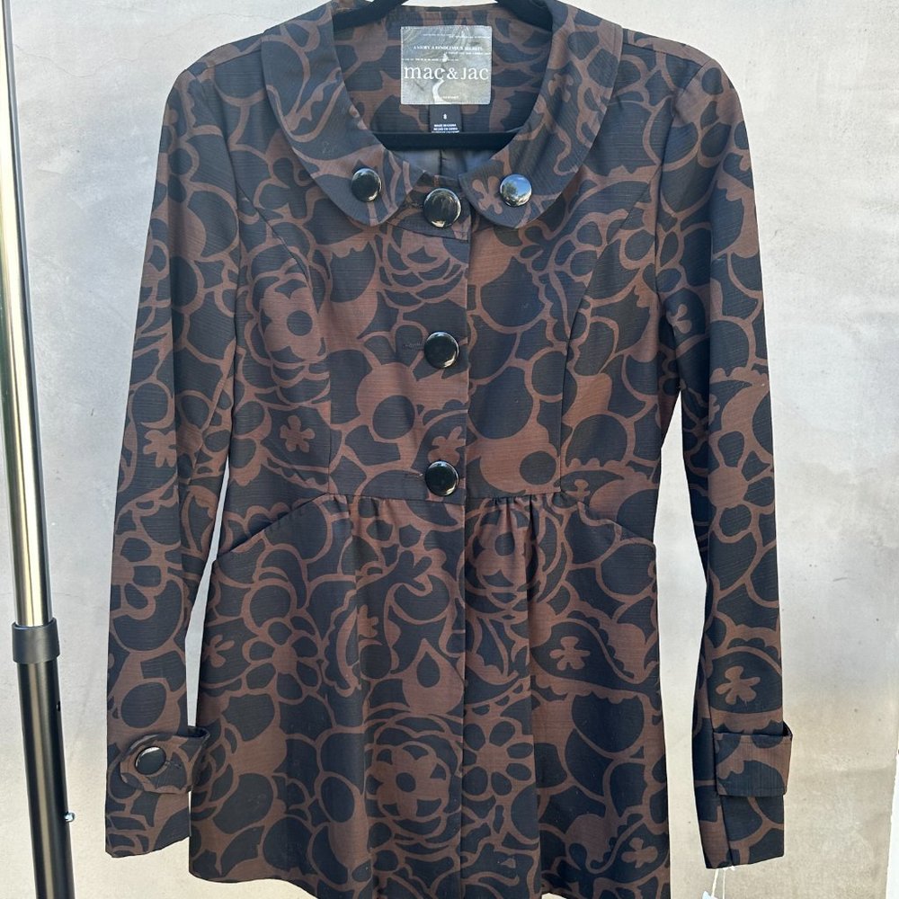 Mac & Jac Black and Brown jacket blazer size 8